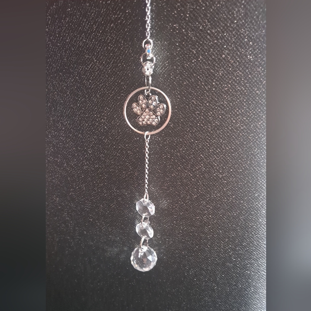 Elegant Silver Paw Pendant Necklace